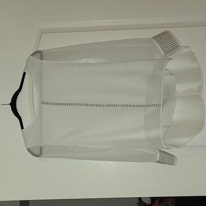 Sheer overlay bouse with stones